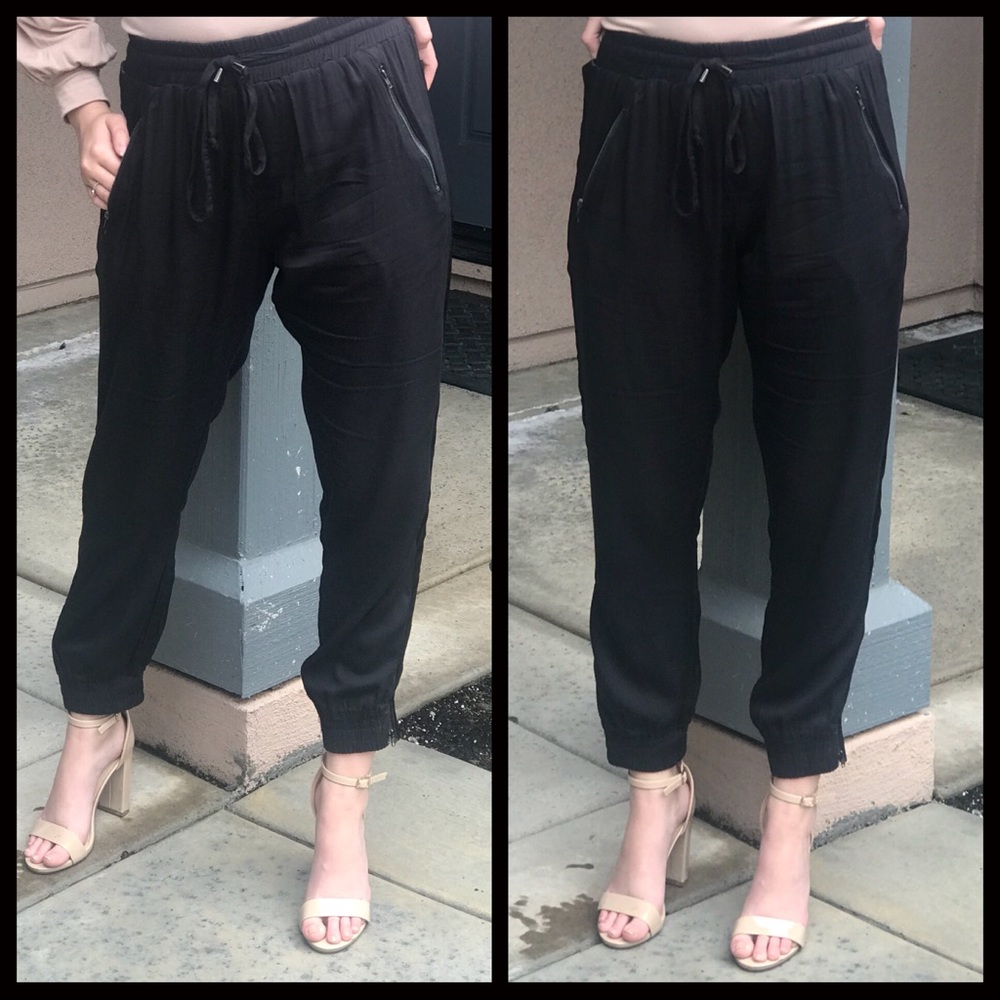LAST‼️Lizzie Pocketed Joggers-Black - Picture 6 of 8